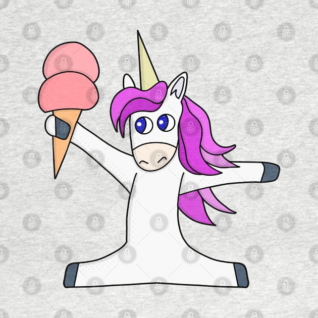 Unicorn splits while holding an ice cream by DiegoCarvalho